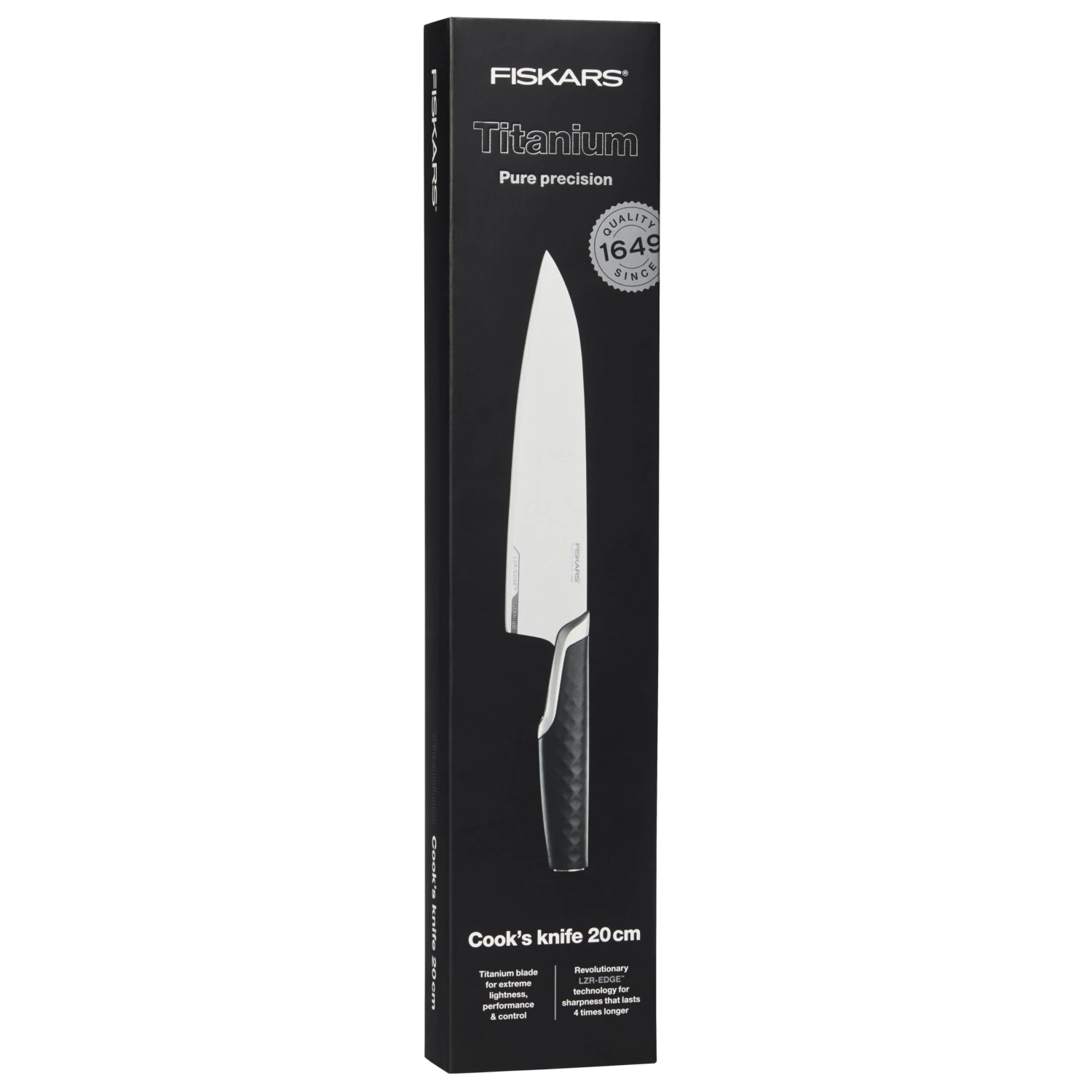 Fiskars Titanium Kochmesser 20cm 2 Fiskars Titanium Kochmesser 20cm – Bild 2