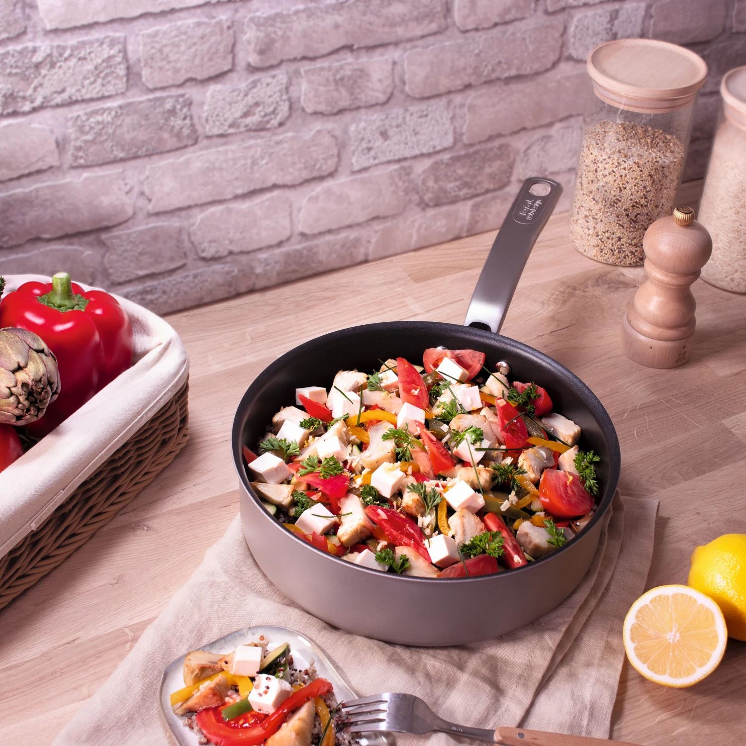 Tefal Impact Sauteuse Mit Deckel 2 Tefal Impact Sauteuse Mit Deckel – Bild 2